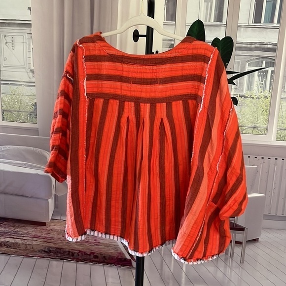 FREE People Libson Yarn Dye Button Up Top. Size L. P/A2274 - Picture 4 of 9